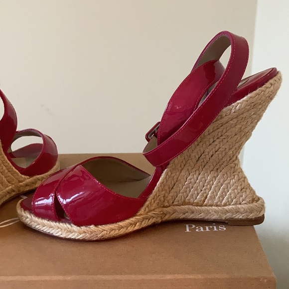 Christian Louboutin Espadrilles dark pink size 37 - Picture 4 of 7